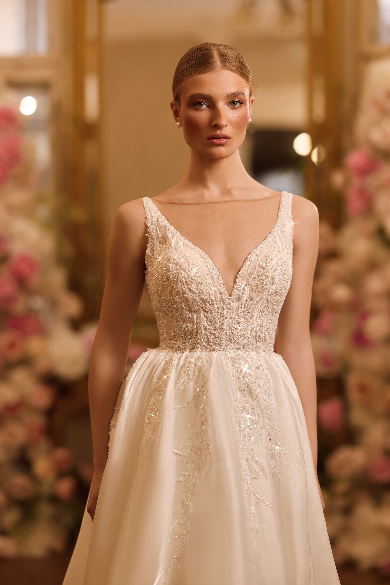 Robe de mariée Lady Di Bride 1615 – Corsage en dentelle et jupe en organza