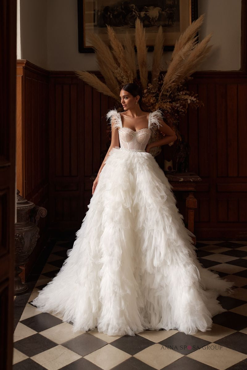 Alice Brautkleid – A-Linien-Kleid mit abnehmbarem Rock | Anna Sposa