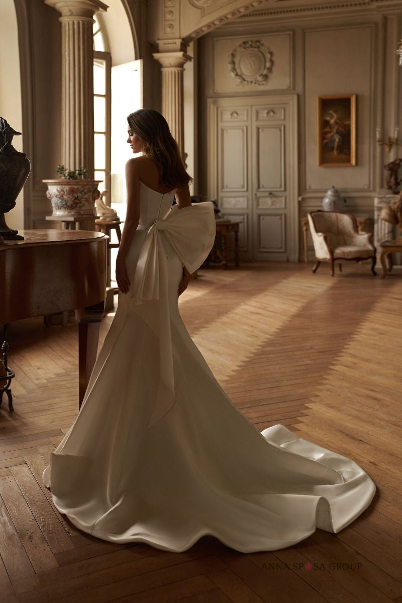 Robe de mariée Aliet – Robe sirène satin avec surjupe amovible | Anna Sposa