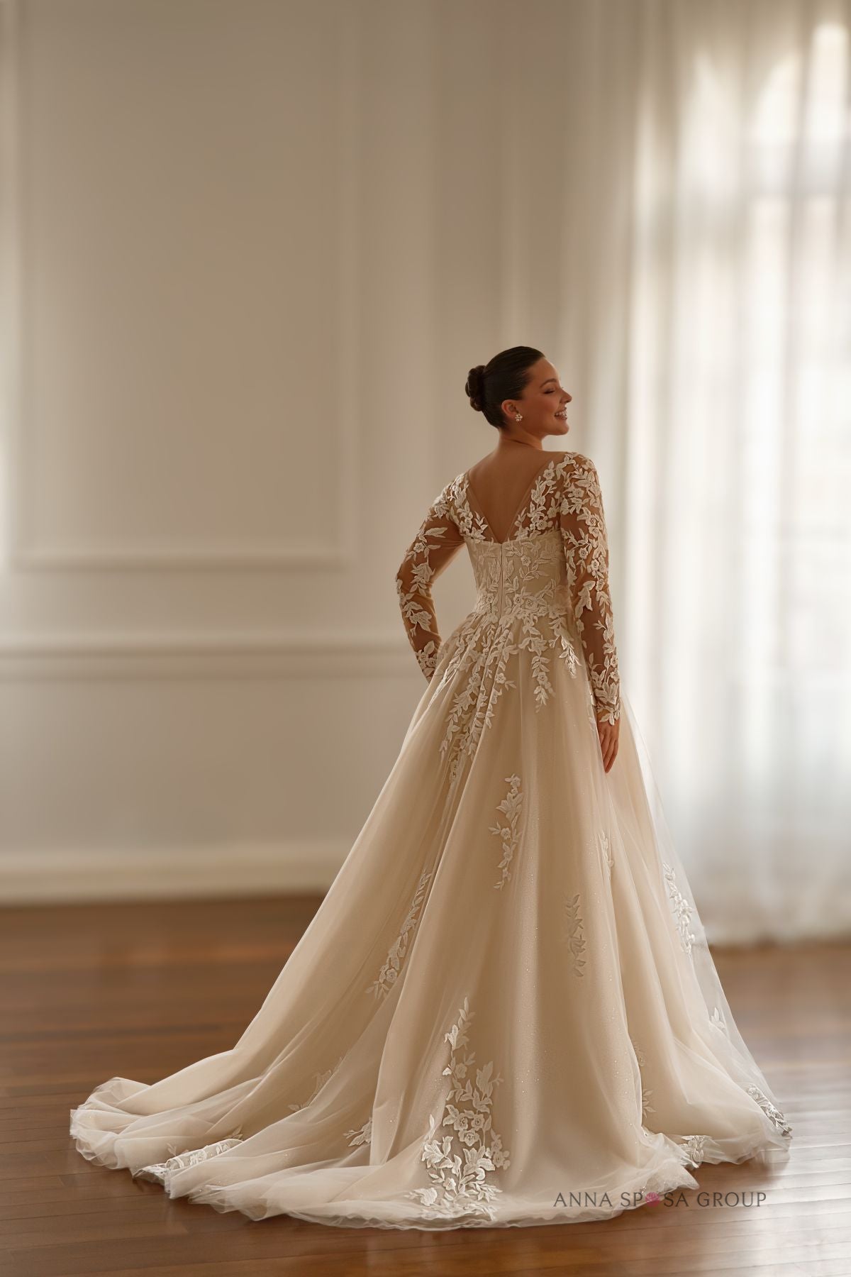 Robe de mariée Anna Sposa Astonia – Élégance florale en dentelle et tulle