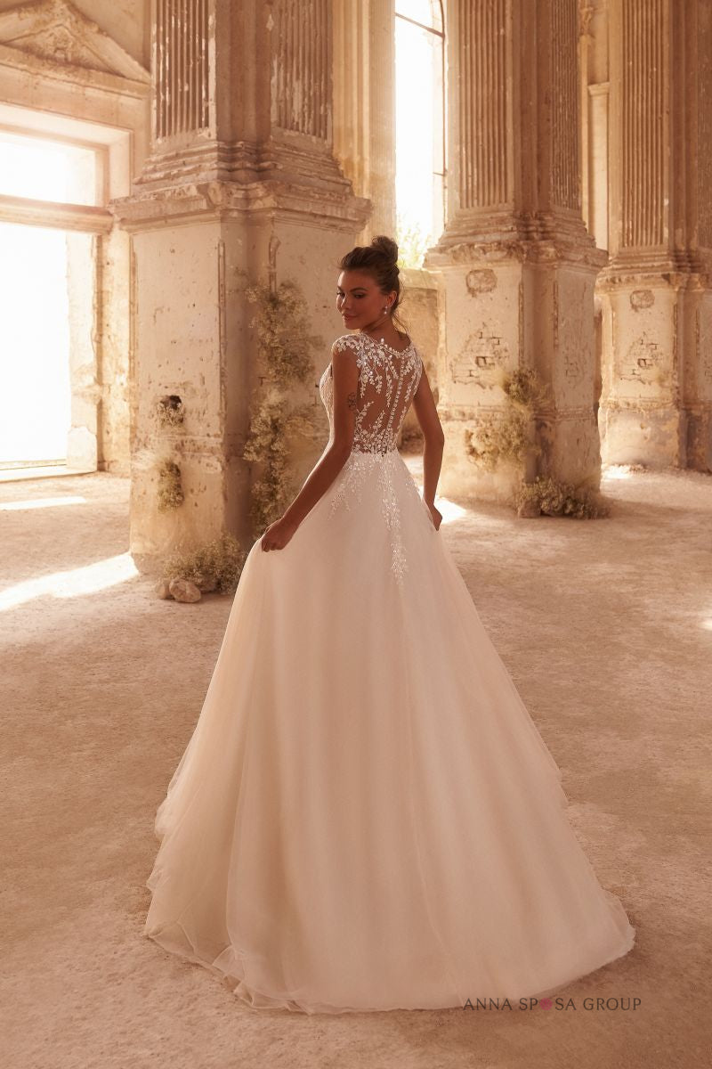 Hochzeitskleid aus Louisiana – Voluminöses Kleid aus besticktem Tüll