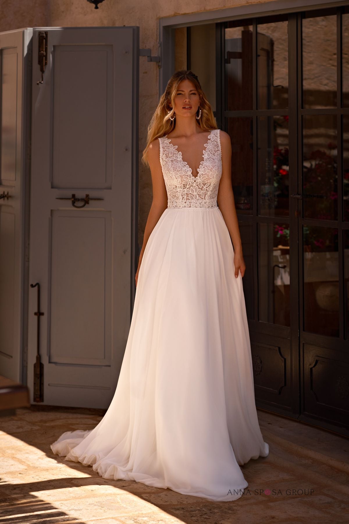 Robe de mariée Phlox – Boheme dentelle et jupe fluide en tulle