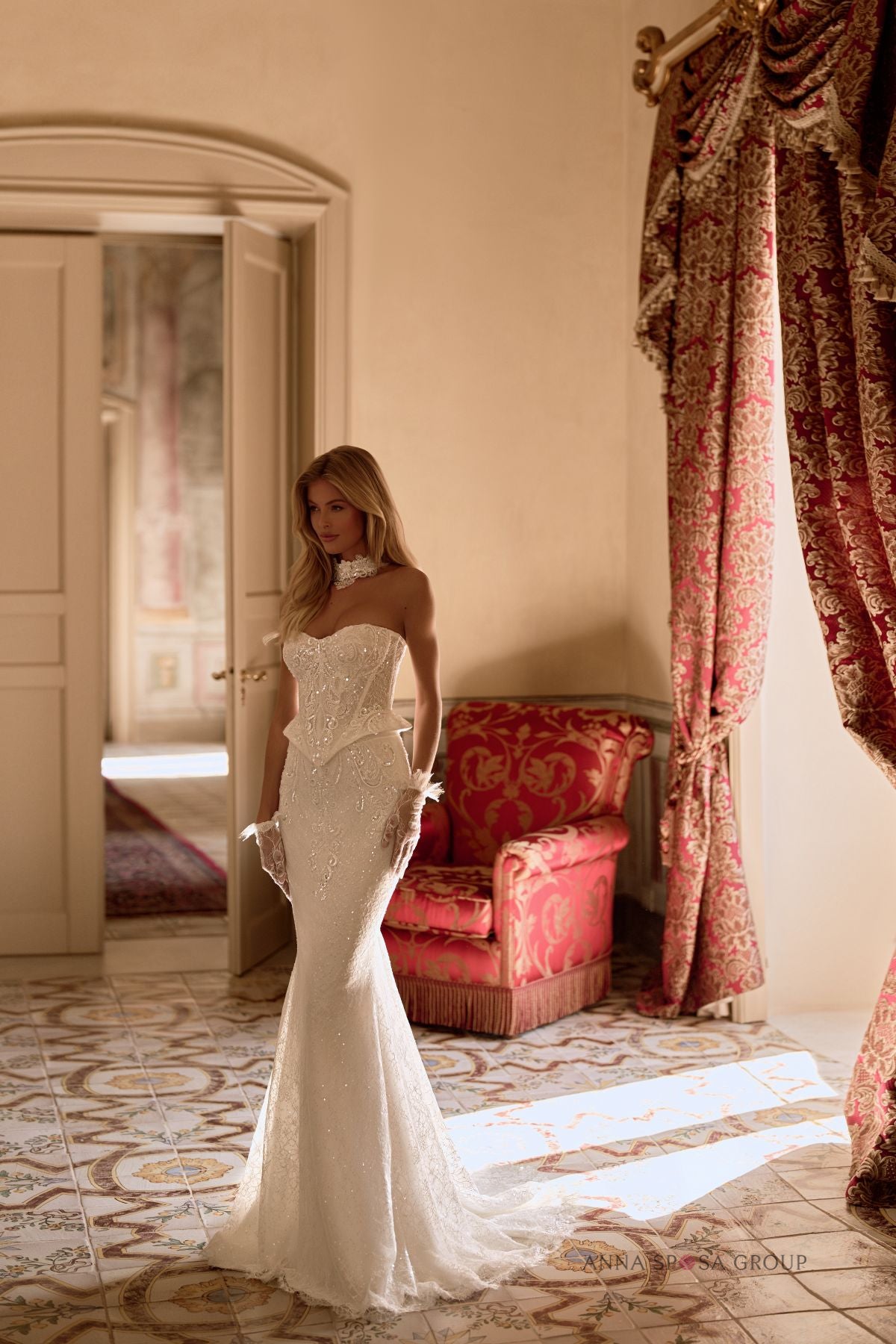 Robe de mariée Anna Sposa Zaphir – Ensemble bustier en dentelle avec jupe et accessoires amovibles