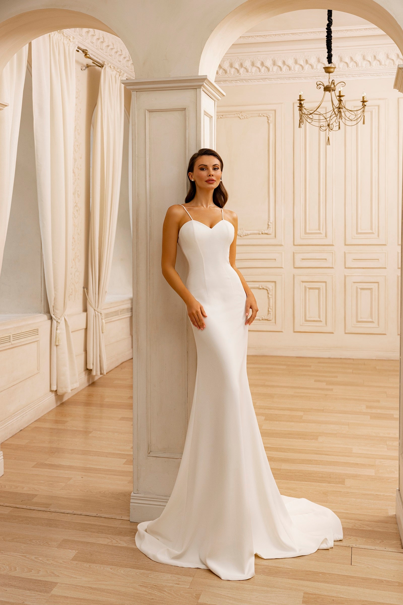 Robe de mariée Lady Di Bride 1223 – 2 en 1 satin sirène et princesse en tulle et dentelle