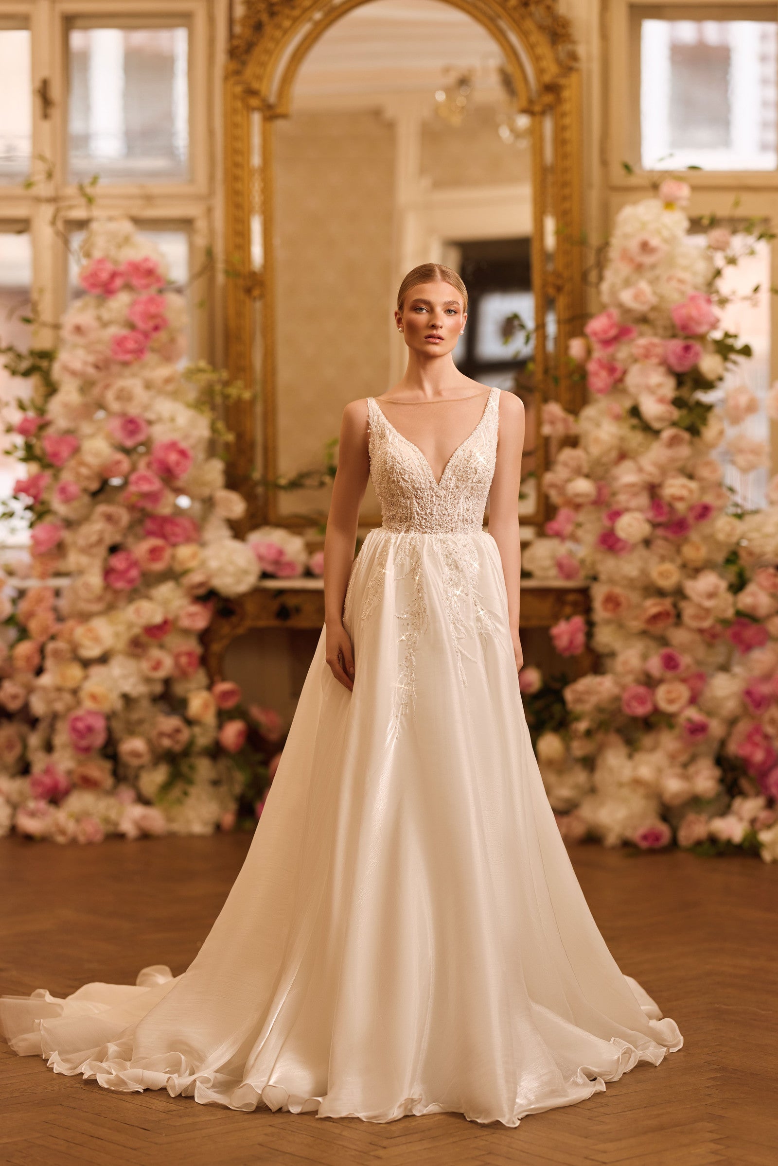 Robe de mariée Lady Di Bride 1615 – Corsage en dentelle et jupe en organza