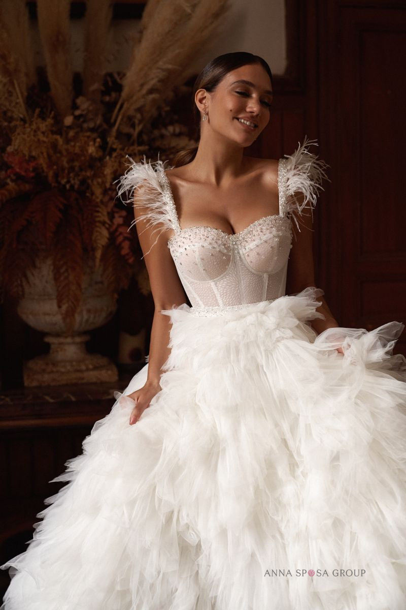 Alice Brautkleid – A-Linien-Kleid mit abnehmbarem Rock | Anna Sposa