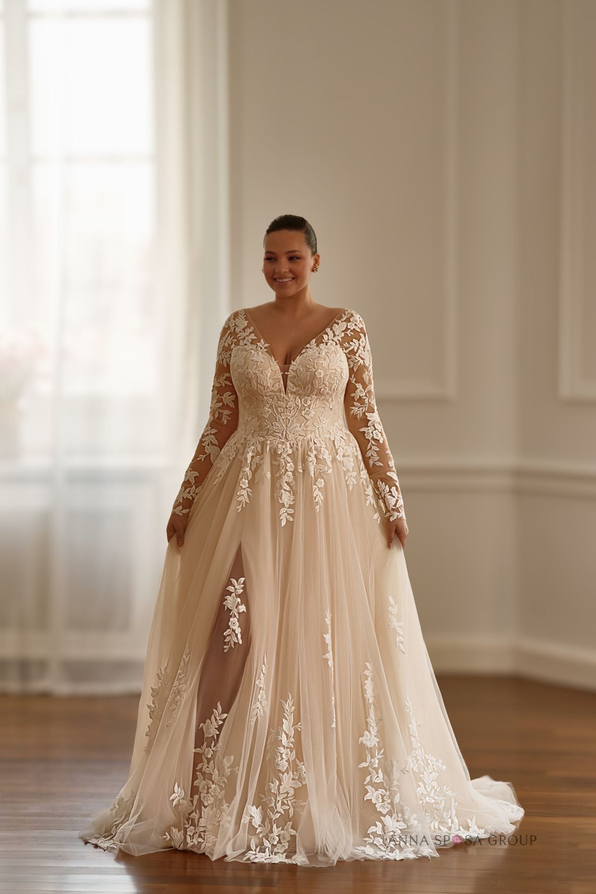 Robe de mariée Anna Sposa  Astonia – Élégance florale en dentelle et tulle